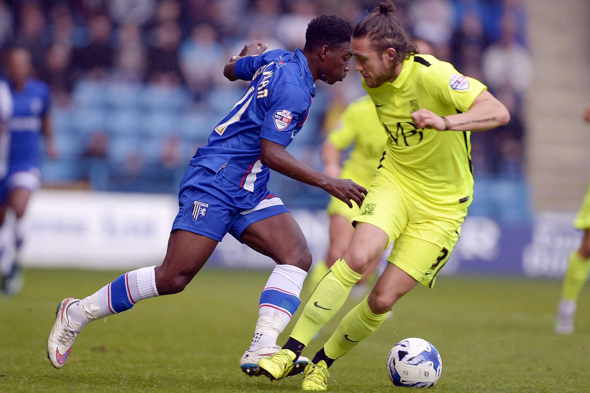 Jermaine McGlashan beats his man Picture: Barry Goodwin