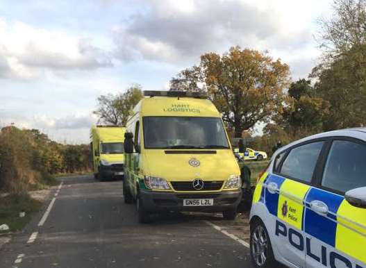 Emergency crews in Brissenden Green Lane