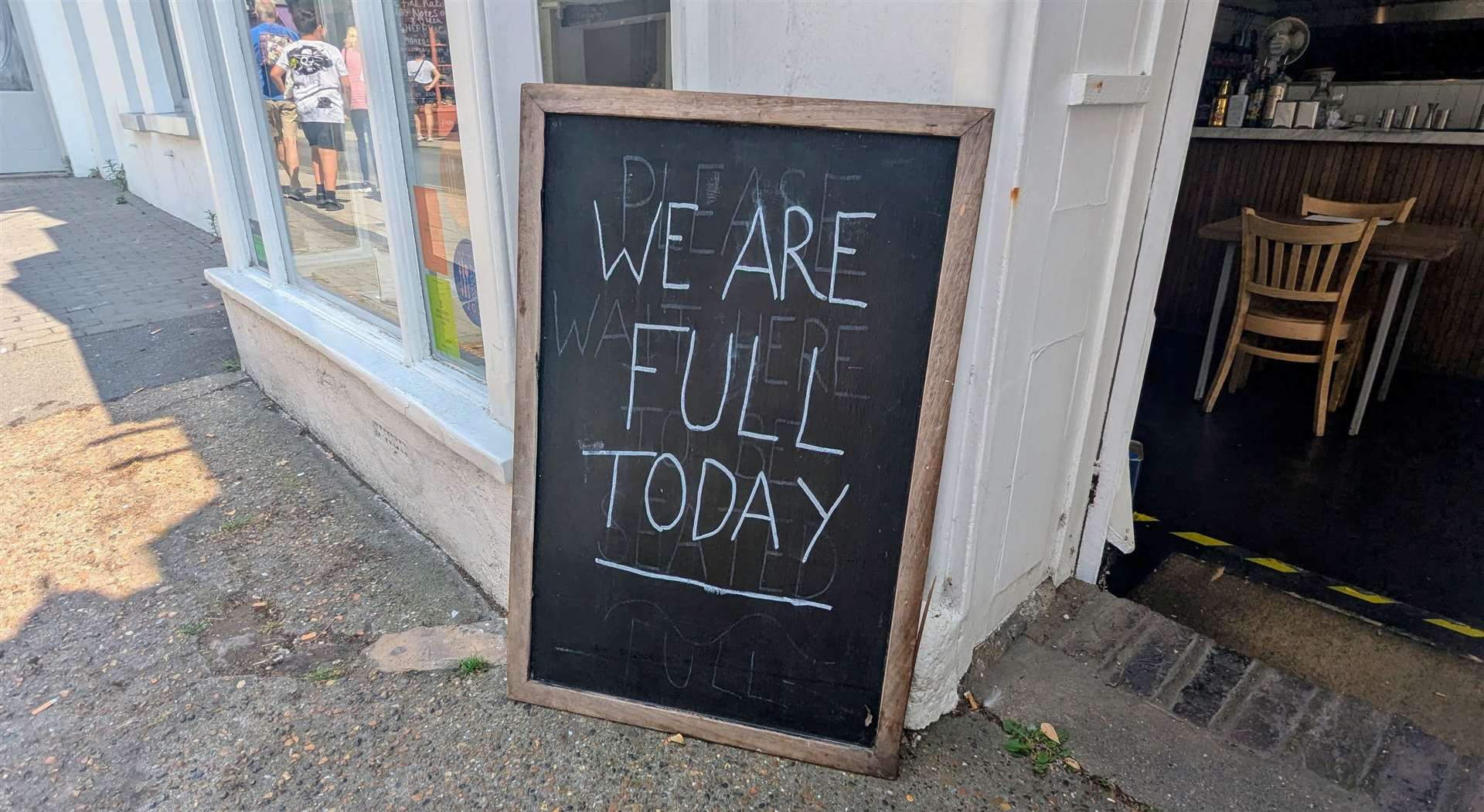 It’s a sign that Harbour Street Tapas is a popular spot for lunch