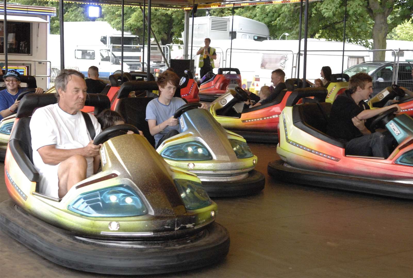 Dodgems at the funfair in Memmorial Park, Herne Bay