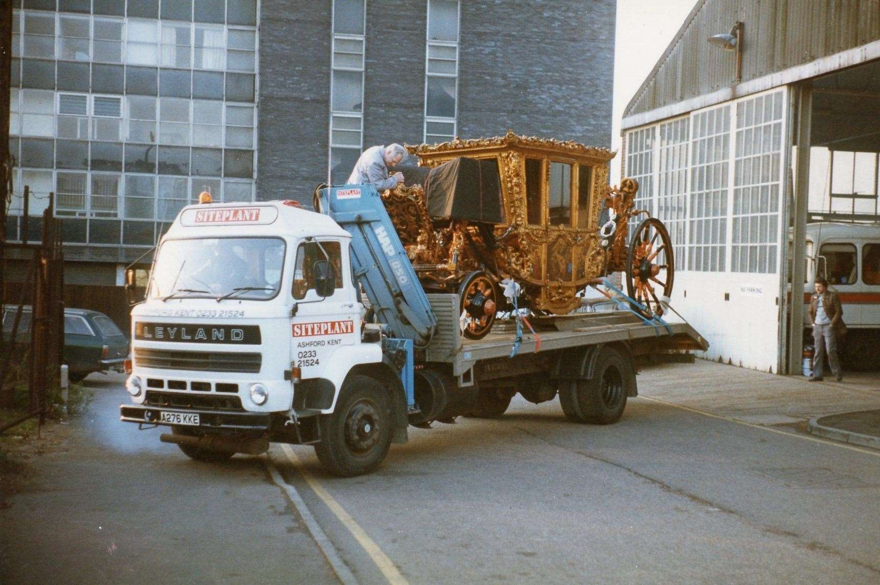 One of Croford's responsibilities was maintaining the Speaker's State Coach, pictured here in Ashford's Dover Place