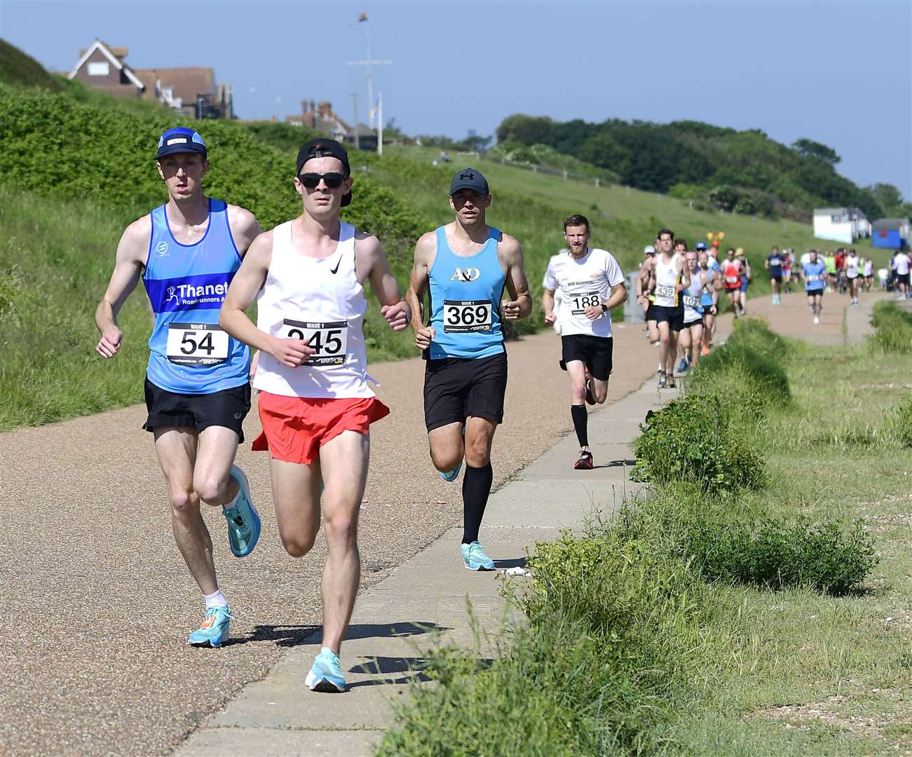 Cole Gibbens (245) won the race from Trevor Kay (369) and Jack Bradley (left) Picture: Barry Goodwin