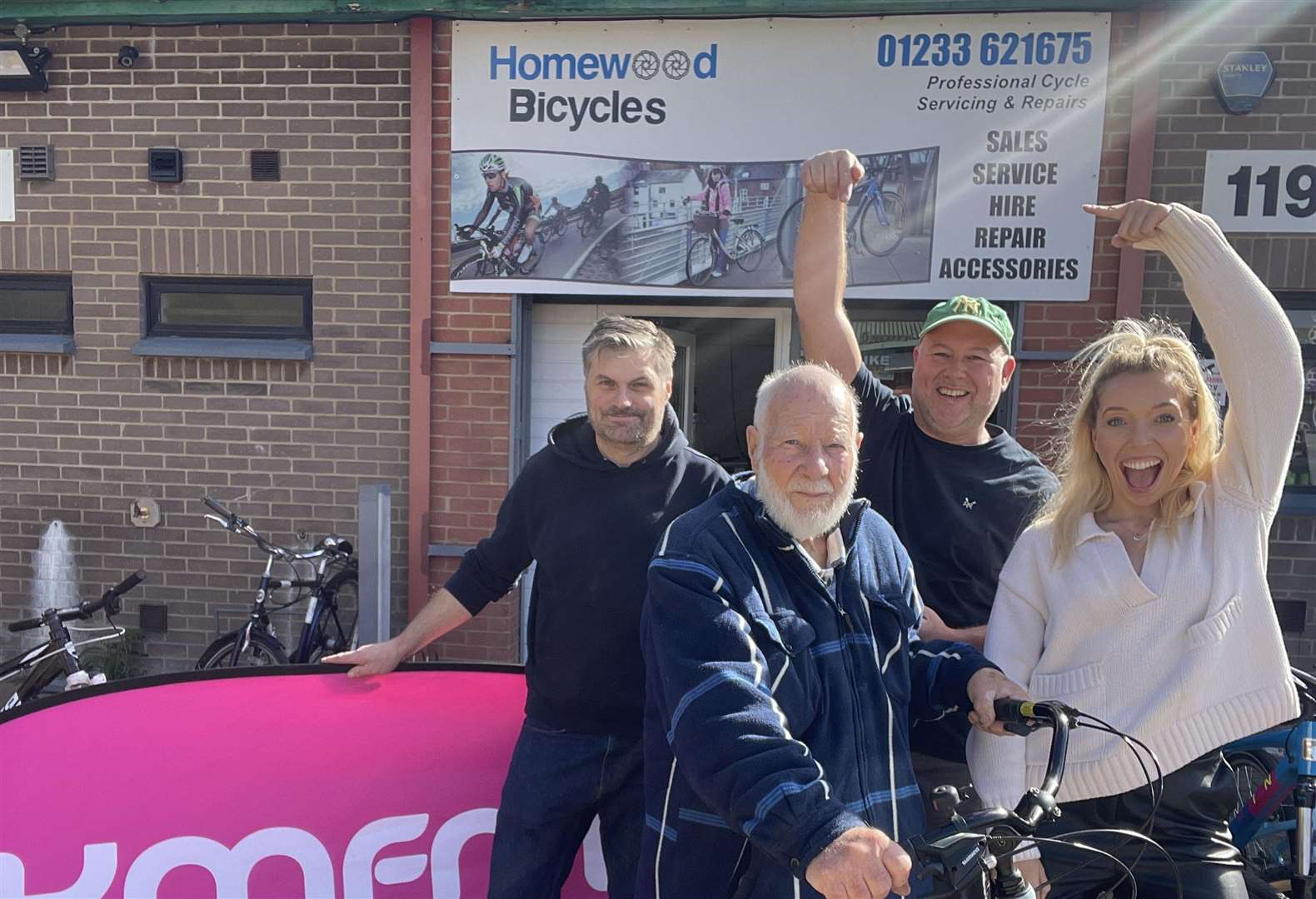 kmfm surprised Kent's oldest paperboy from Ashford with a brand new bike after his was stolen