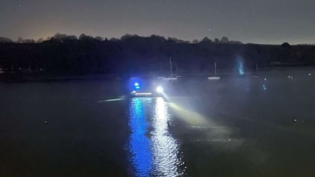 Search boats were seen at St Mary's Island. Picture: Oliver Kemp