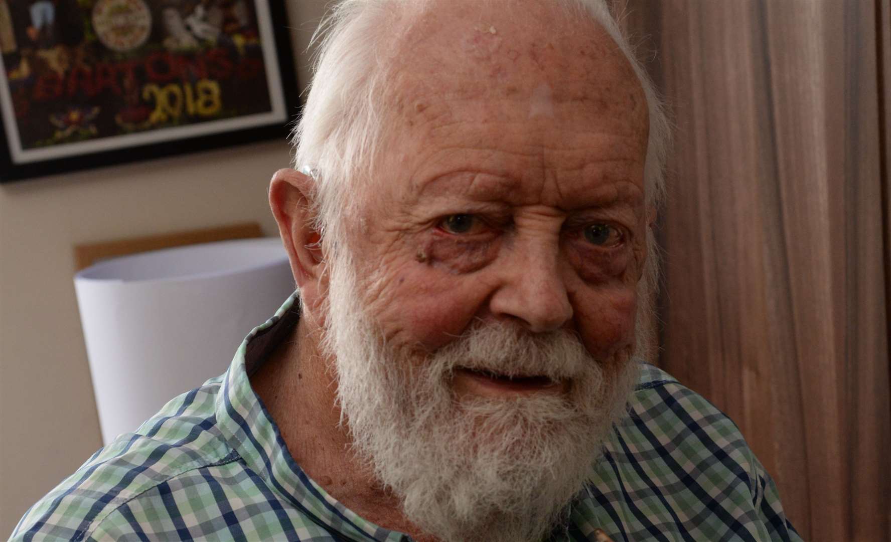 Richard Barton in his room at the Chaucer House Care Home in Canterbury. Picture: Chris Davey