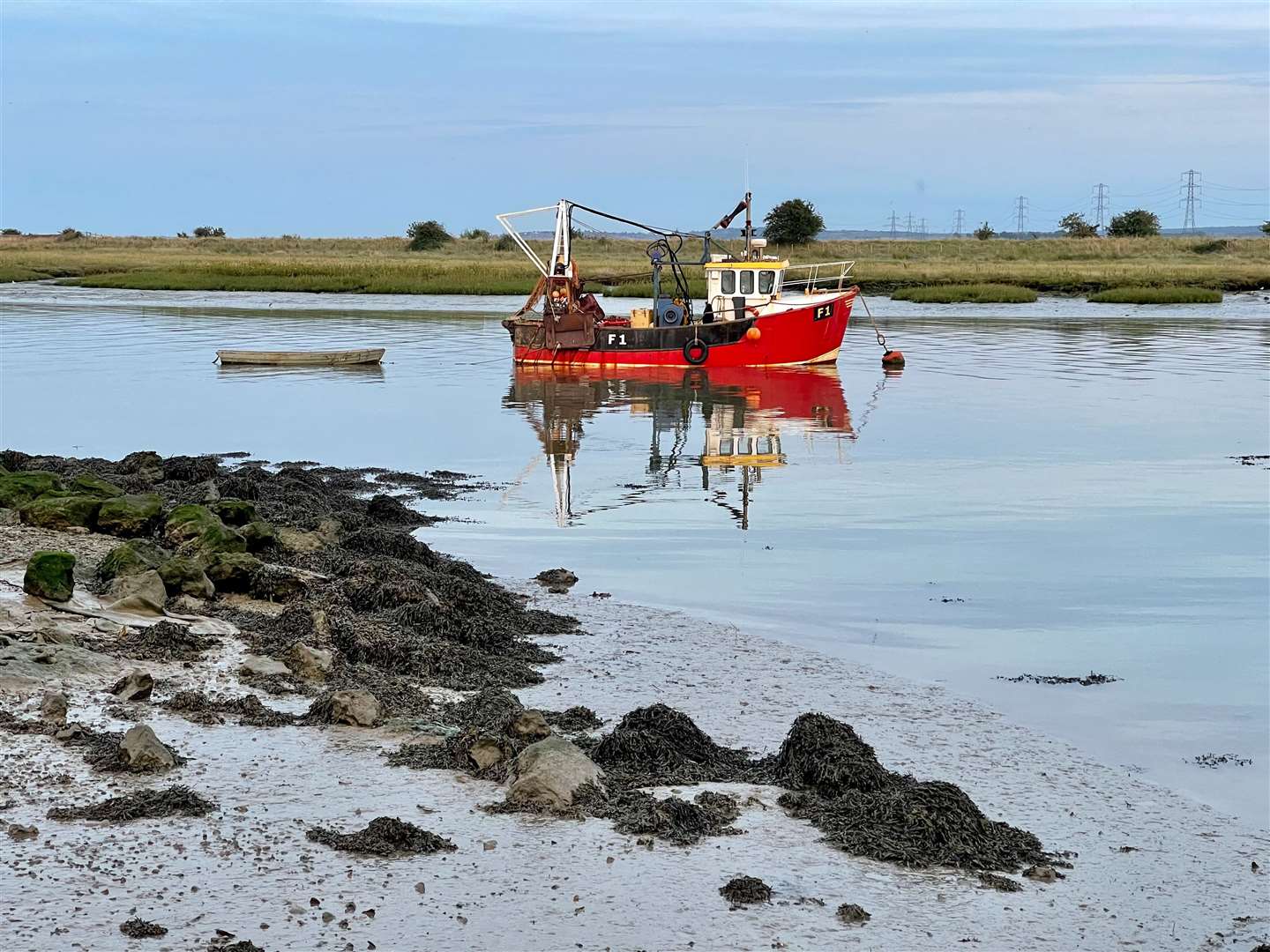 Simon Morris loved the reflection created by this moored fishing boat during a Sunday sunset stroll around Oare Marshes Nature Reserve