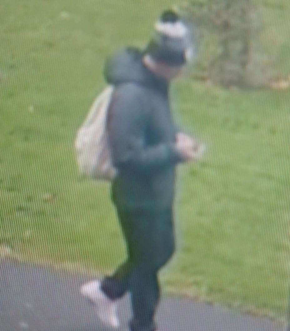 Police have released a CCTV image after a man reportedly exposed himself in the Sandgate Road area of Folkestone. Picture: Kent Police