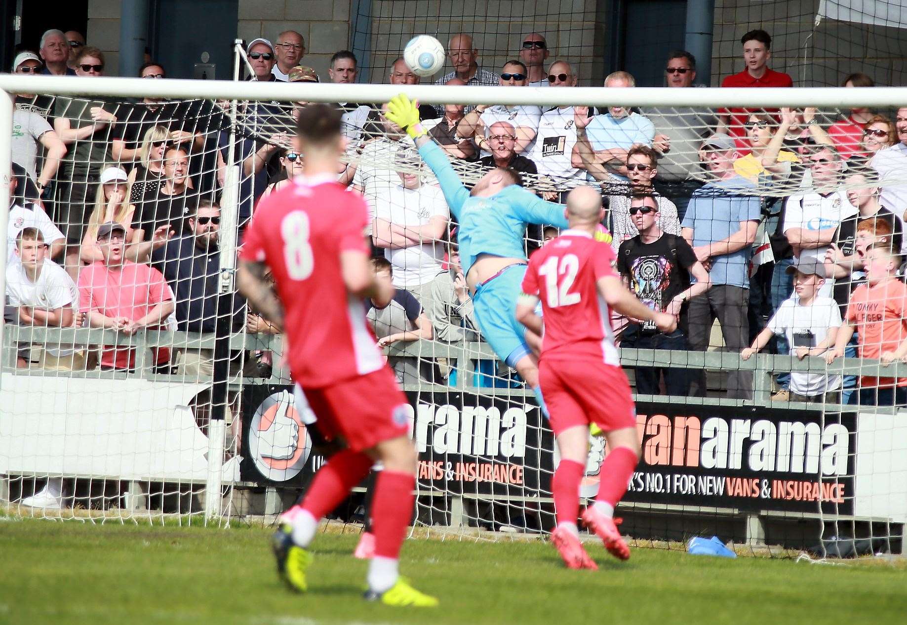 Mark Smith makes a good save playing for Billericay against Dartford Picture: Phil Lee