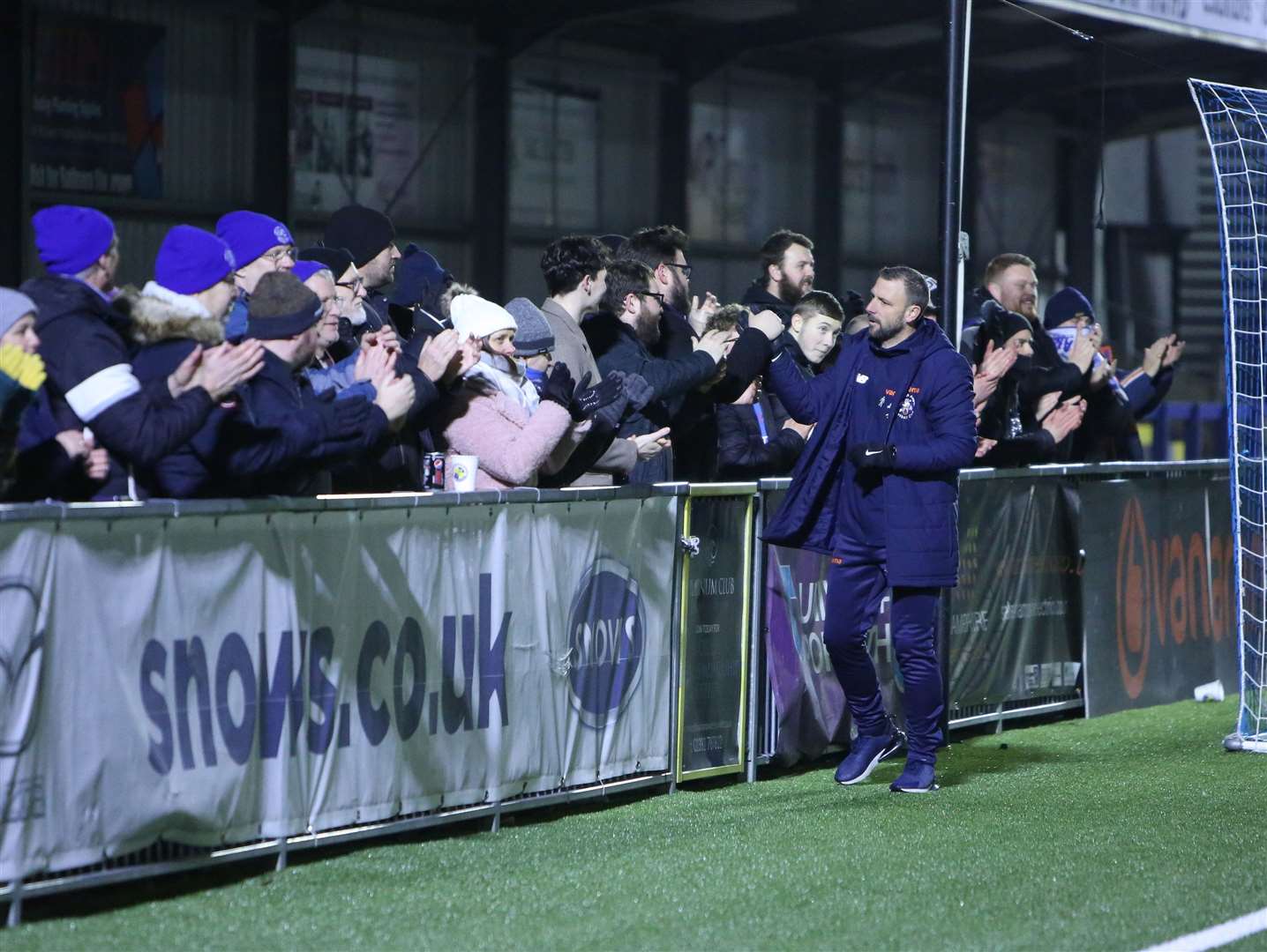 Steve McKimm enjoys a great relationship with Tonbridge fans Picture: Dave Couldridge