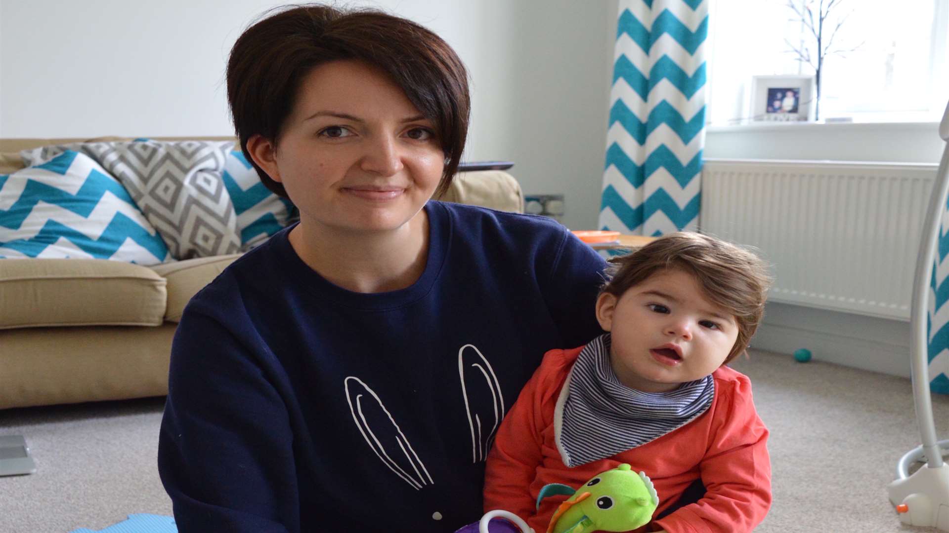 Marianne Hughes with daughter Edie, who suffered brain damage during birth.