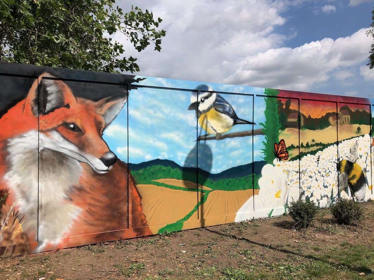 The mural near the Kingsmead Field development in Canterbury. Picture: Sian Pettman