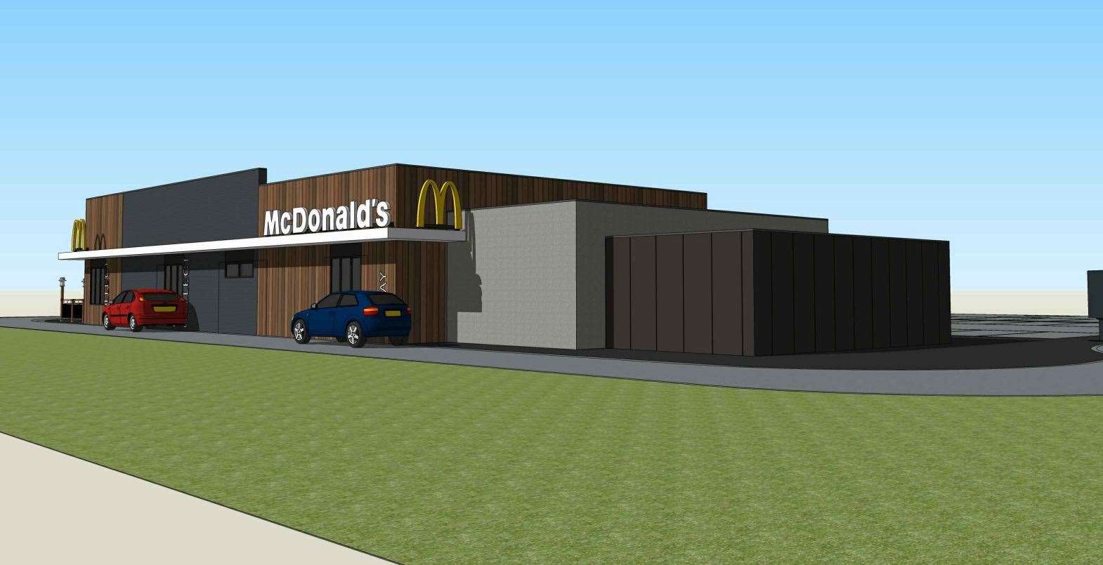 A computer-generated image shows how the restaurant is set to look. Picture: McDonald's