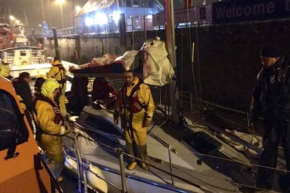 Lifeboat crews back at Dover. Picture by crew member Mark Richardson