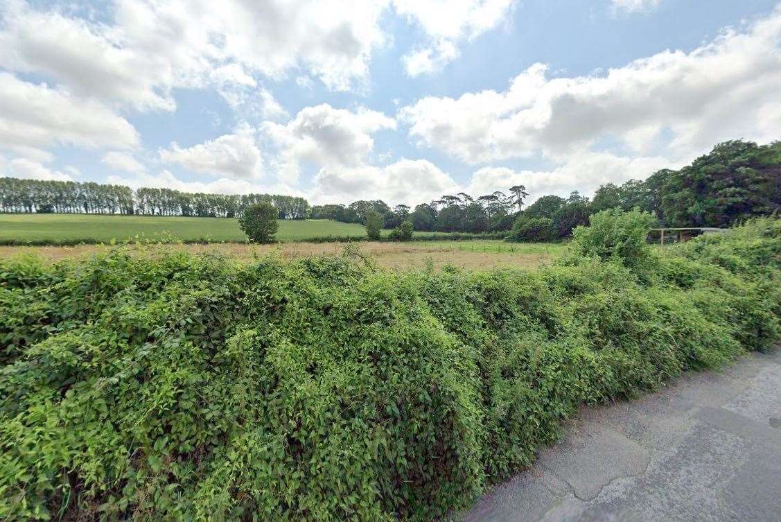 Plans for 24 homes on a patch of land in Monkton Court Lane, Eythorne, near Dover, have been hit with objections. Picture: Google