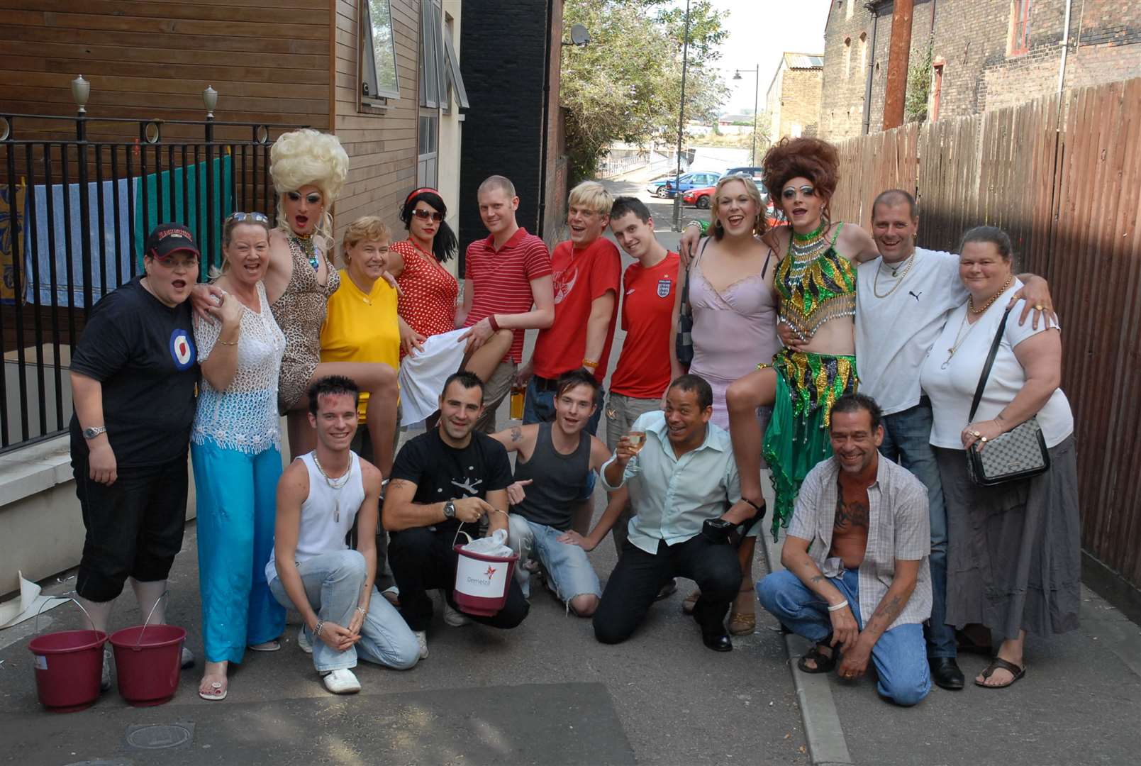 Fun day at the Ship pub in Rochester High Street in July 2006 in aid of Demelza House. The pub is still going today