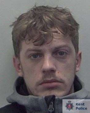 Liam Scott, 23 was jailed for burglary. Photo: Kent Police