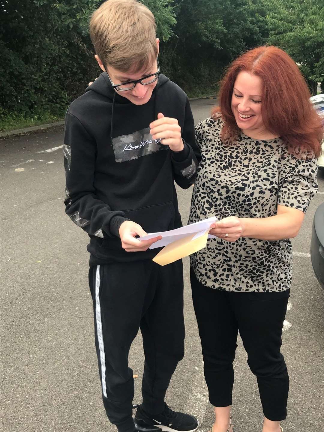 Greenacre Academy GCSE pupil Reese Horwell and his mum