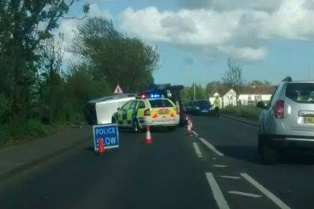 Crash on London Road. Pic: Oliver Sebastien.