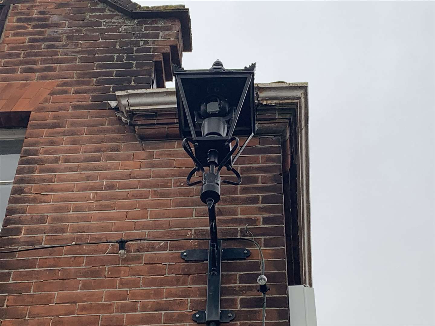 A CCTV camera on the Guildhall forecourt in Sandwich