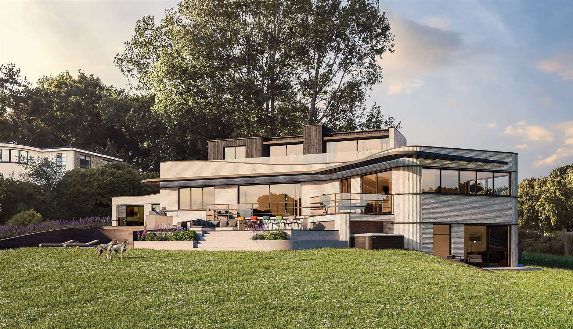 Set to replace the existing Ancona house, CGIs show what the new build will look like if approved. Picture: Hollaway