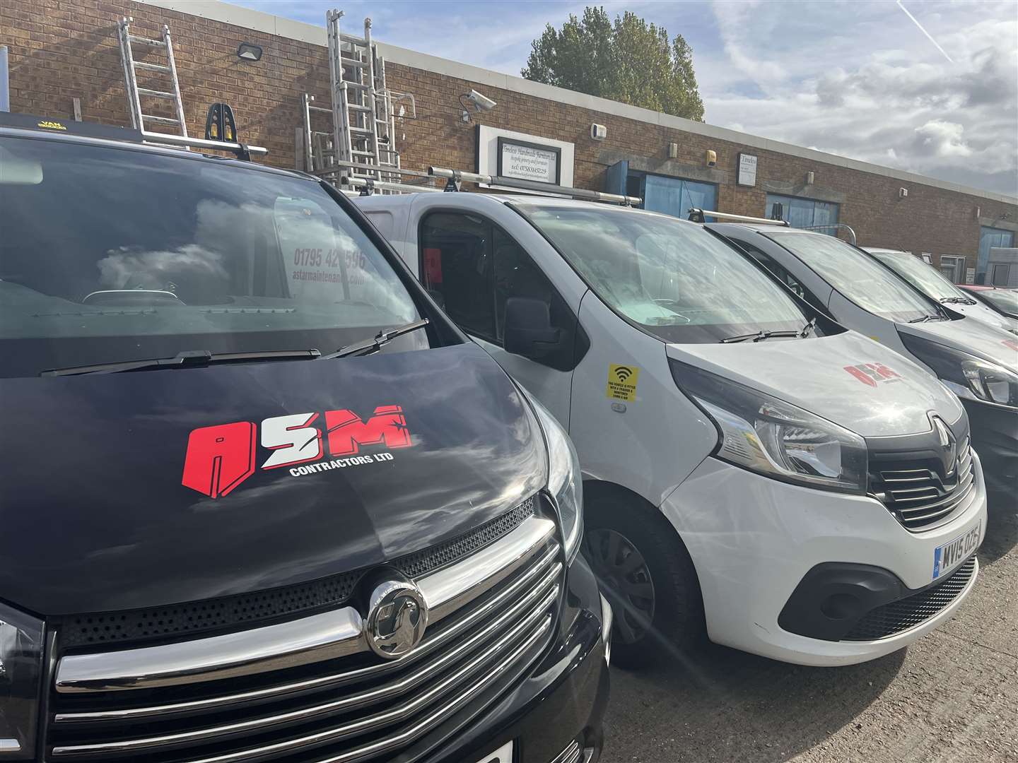 Vans owned by Astar Maintenance Ltd