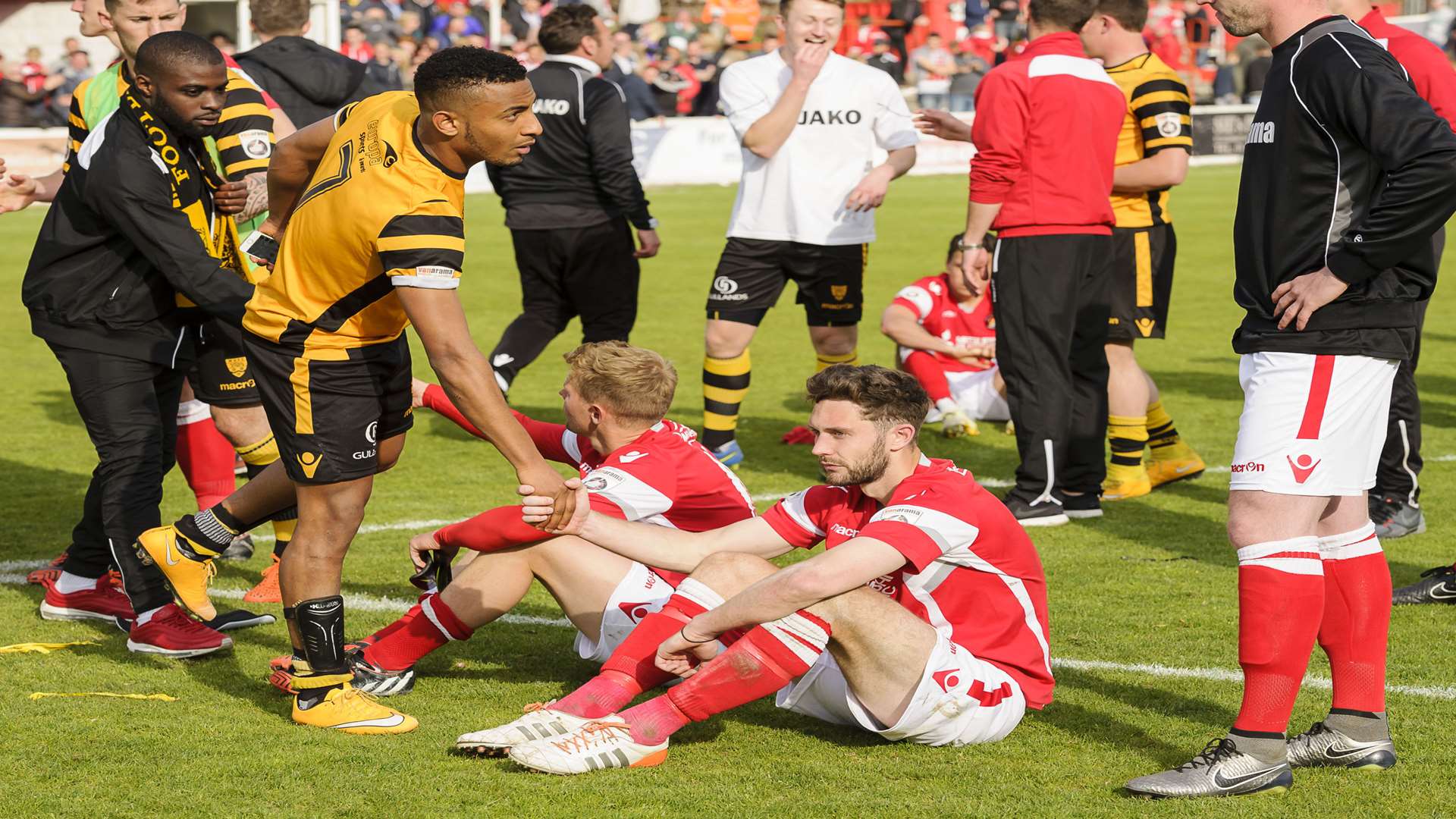 A dejected Dean Rance after the 2016 play-off defeat to Maidstone Picture: Andy Payton