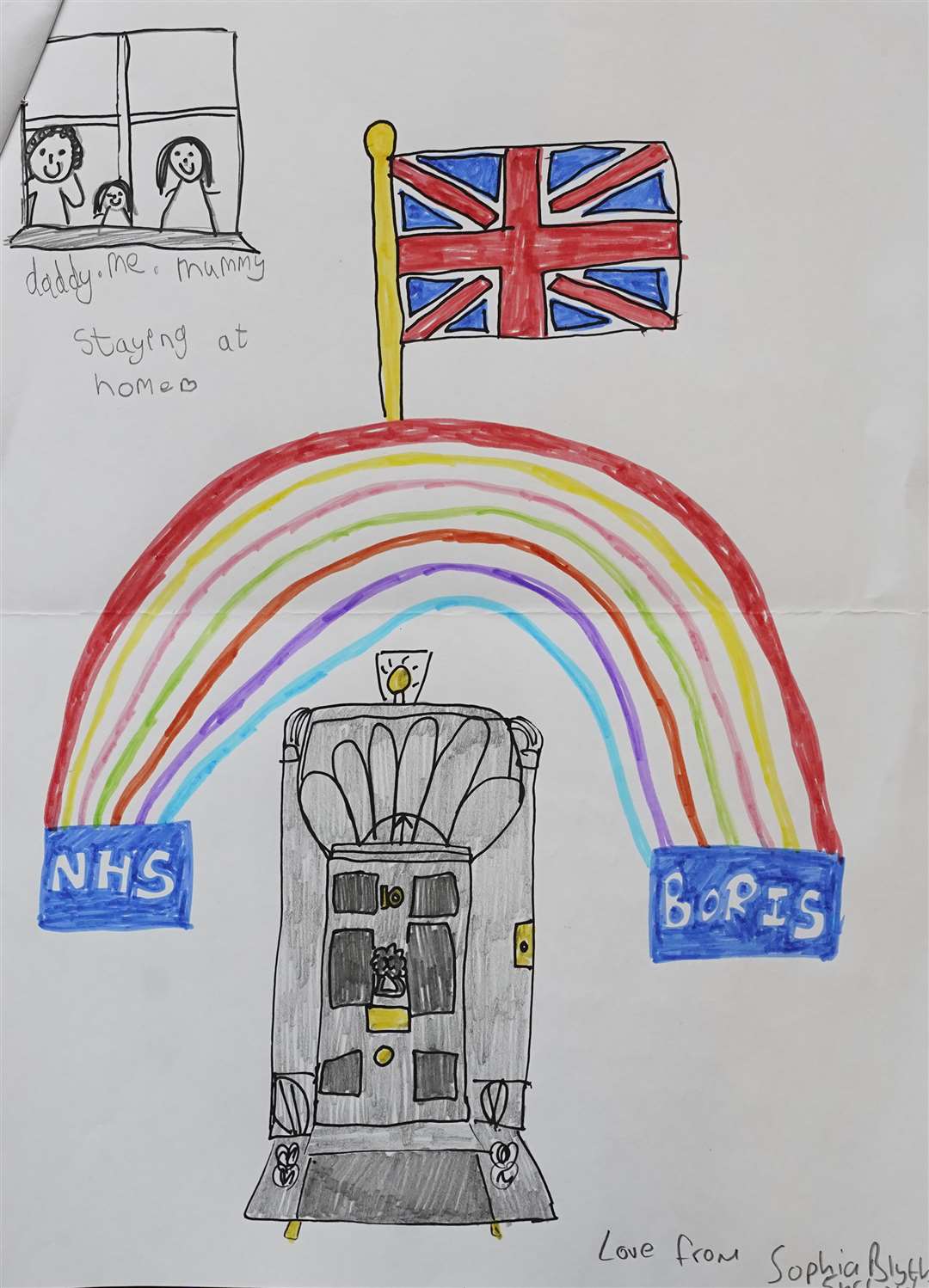 From Sophia, five, of Market Harborough (Andrew Parsons/10 Downing Street/Crown Copyright)