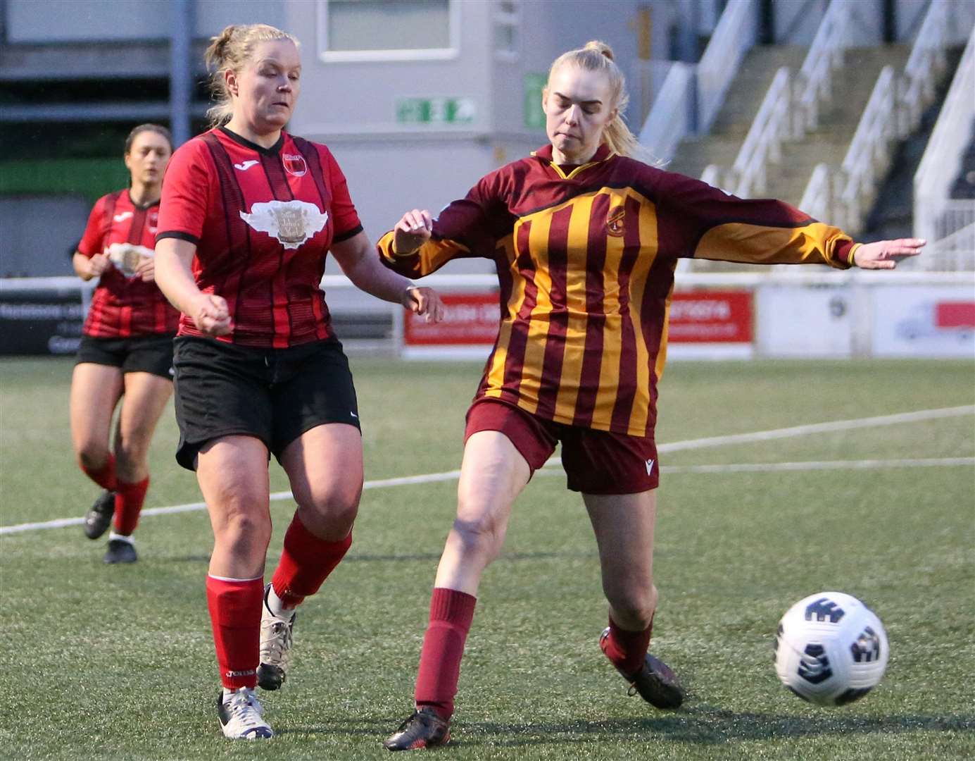 Action from the DFDS Kent FA Women's Plate Final between Tunbridge Wells Foresters and Petts Wood. Picture: PSP Images