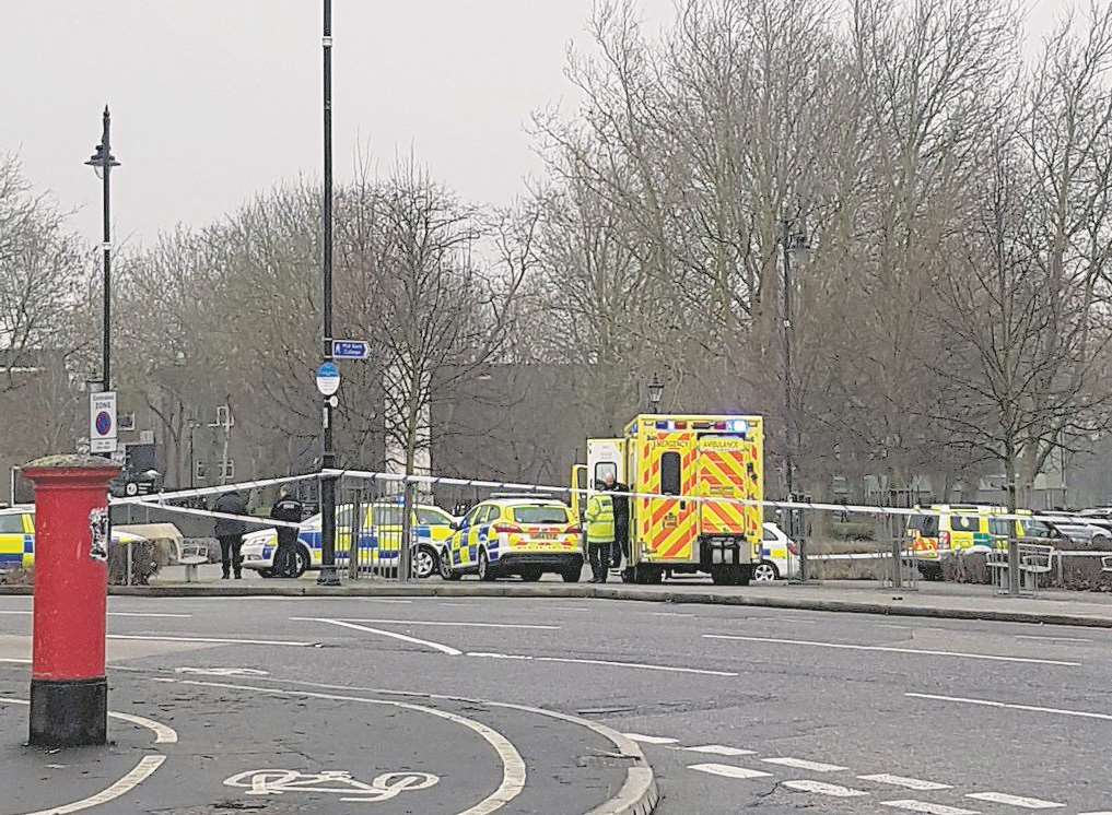 The scene at Mill Road, Gillingham. Photo by Guy Thompson