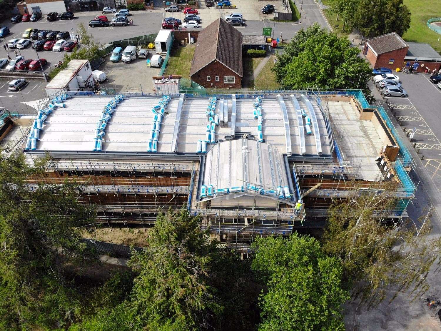 The new building (seen here under construction) will house an extra 2,000 patients. Picture: Jenner Construction