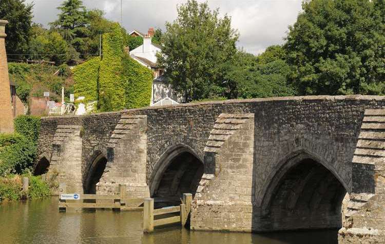 East Farleigh Bridge cannot be used as a route into town. Picture: Steve Crispe