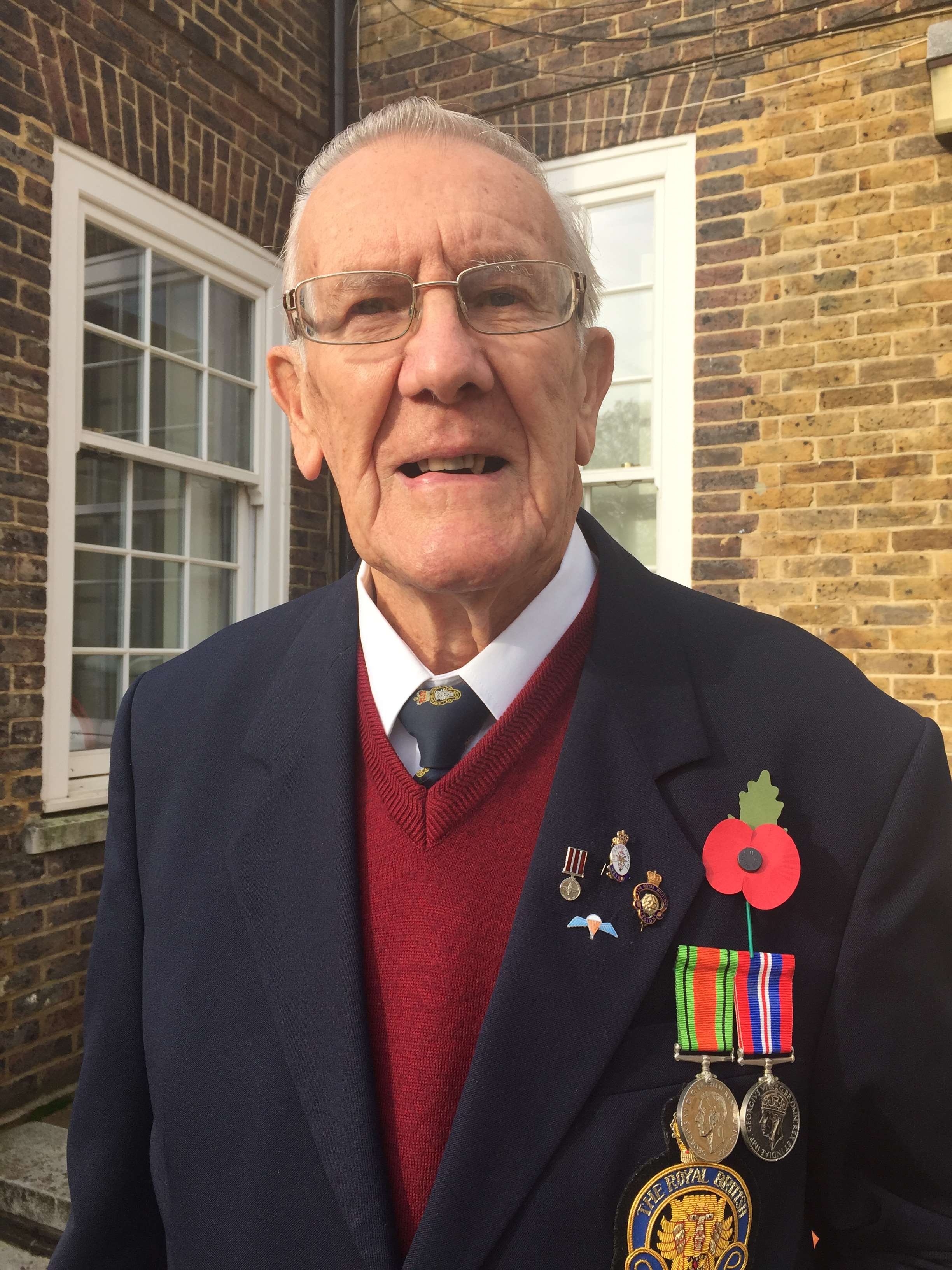 Poppy seller of 46 years, Bert Curling