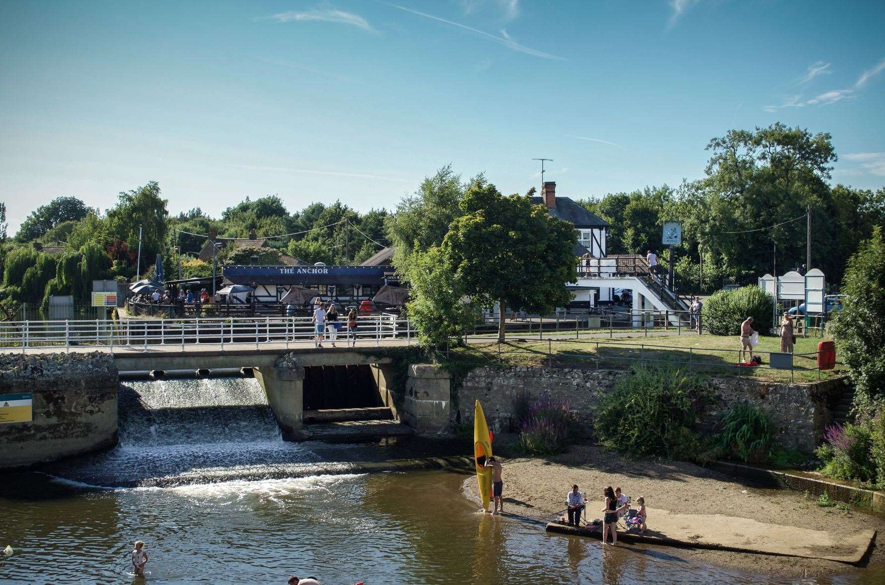 The incident happened on the River Medway at Yalding