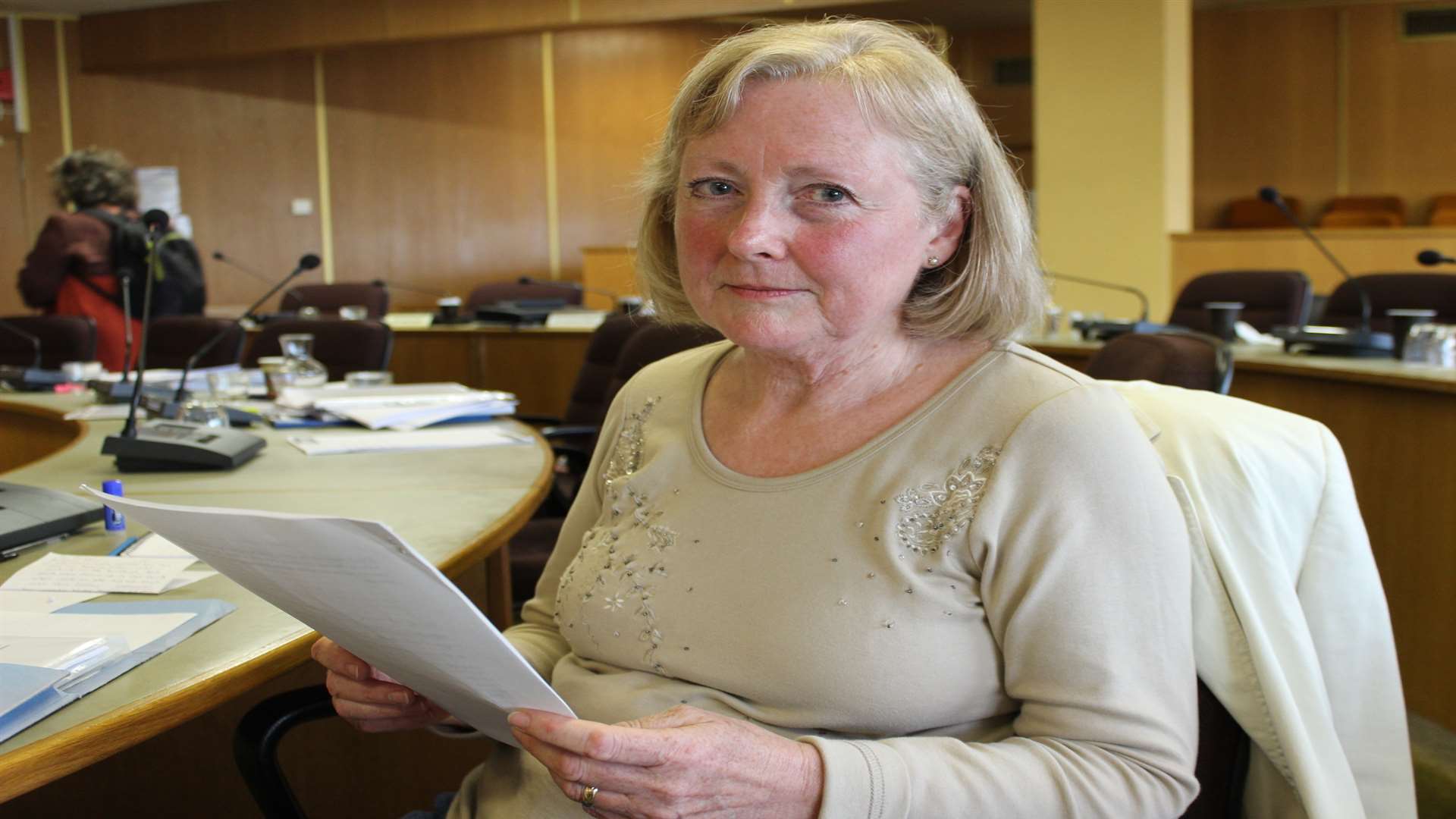 Resident Susan Holmes at the inquiry. Picture: John Nurden