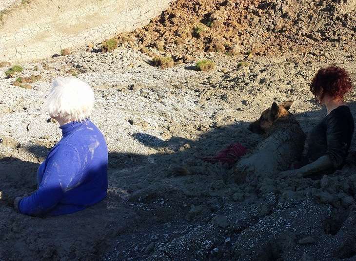 Four people and a dog were rescued from mud in a single day. Picture: Whitstable RNLI/ Herne Bay Coastguard