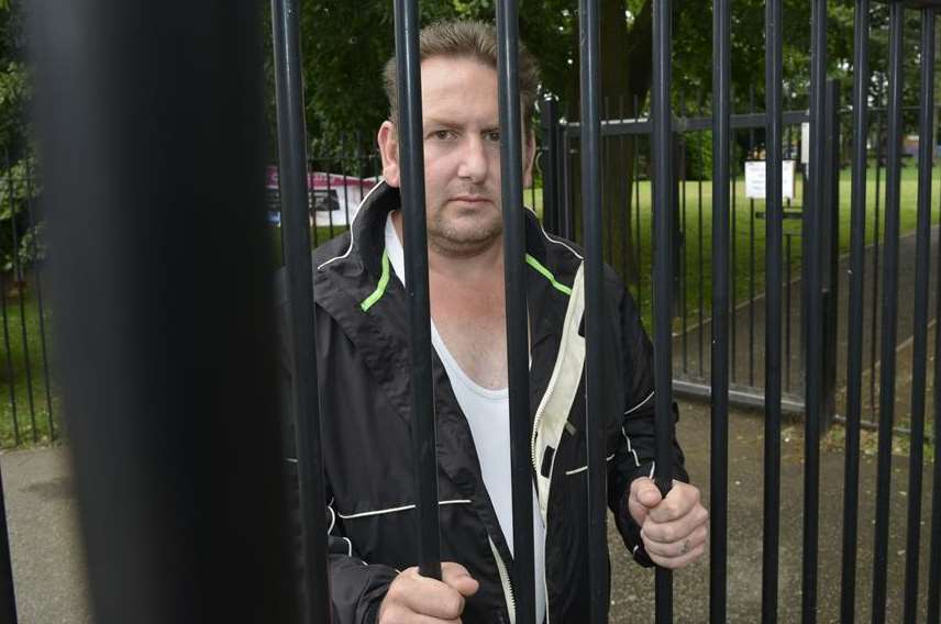 Parents Robin and Sally Shrubsole had to watch their children's sports day through the school gates