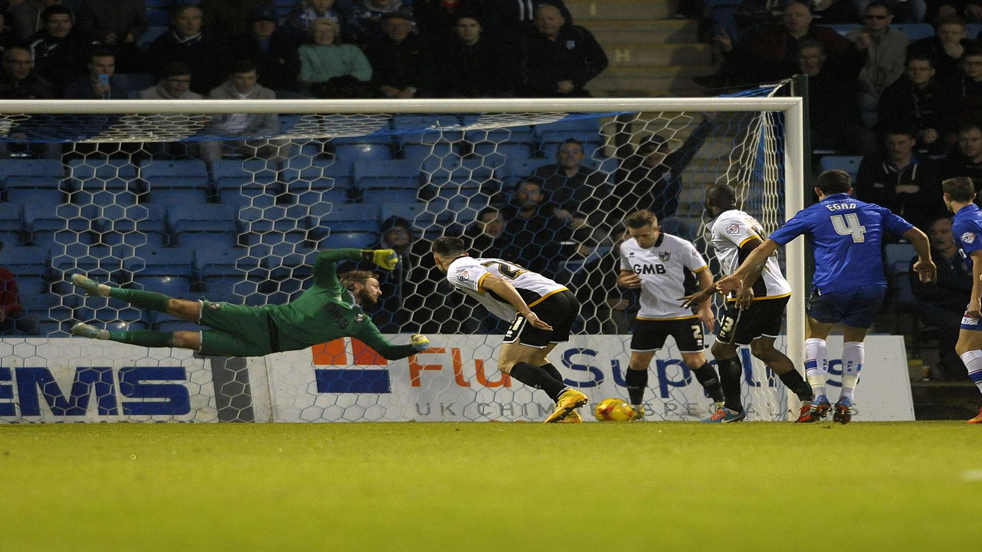 John Egan scores his second goal. Picture: Barry Goodwin