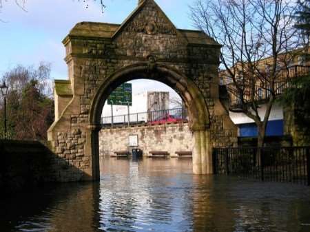 The floods in Maidstone yesterday. Picture: Alan Smith