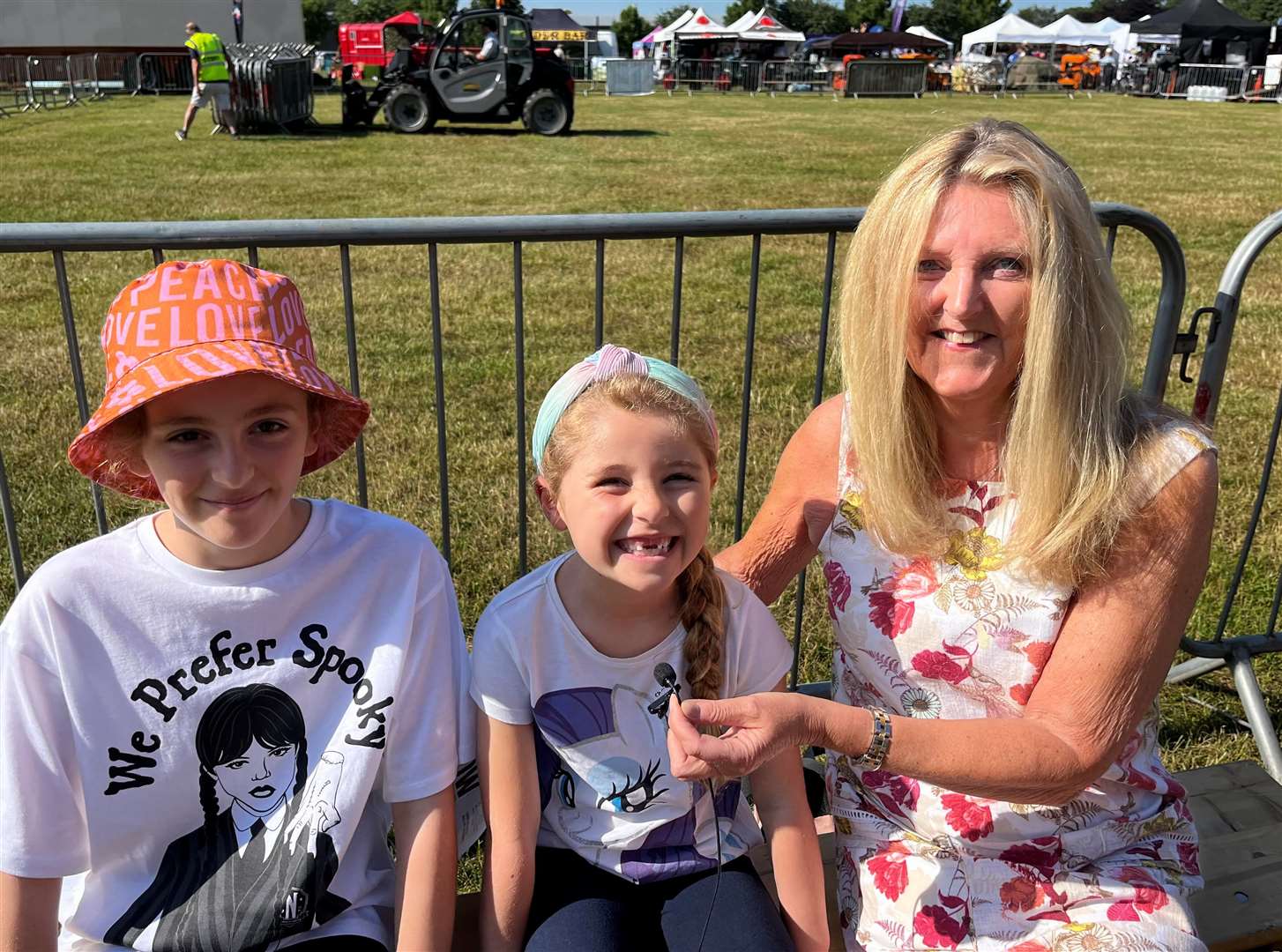 Gill Clarke with granddaughters Isabelle and Abigail Bowern