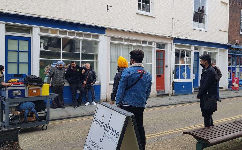 Crews are filming in Canterbury city centre around Sun Street