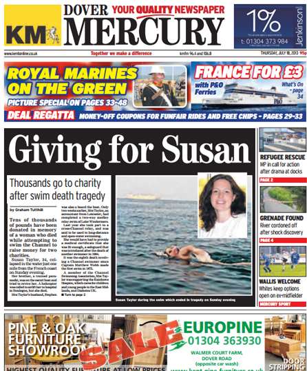 This week's Dover Mercury front page