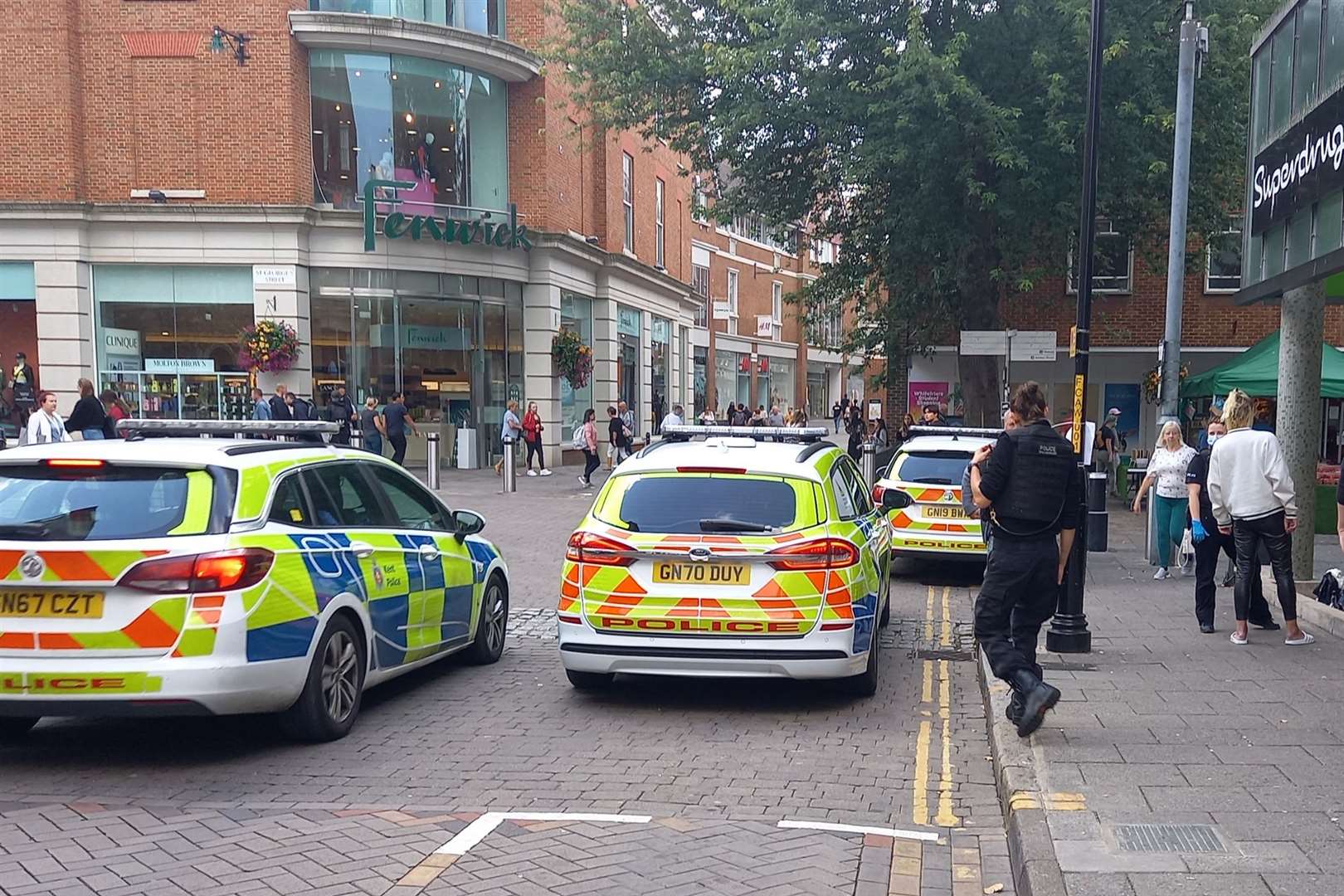 Officers were called out to the city before 1pm today