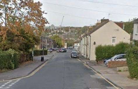 Schoolgirls reported seeing a naked man near a row of shops in Ordnance Street, Chatham. Picture: Google Street View