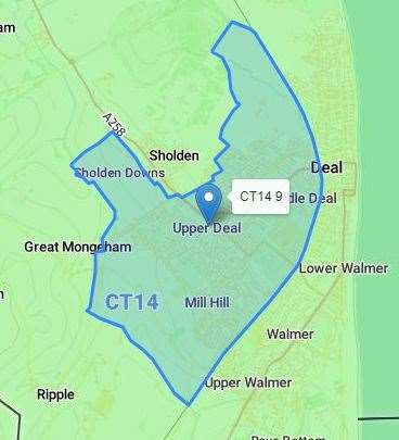 People in a Deal postcode have won a share of £11.2 million in the People's Postcode Lottery. The area covered by the winning CT14 9 postcode