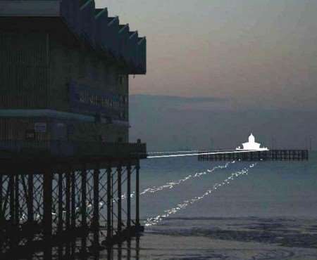 One of the designs for Herne Bay's Cultural Trail: beams will connect the pier head to the pier