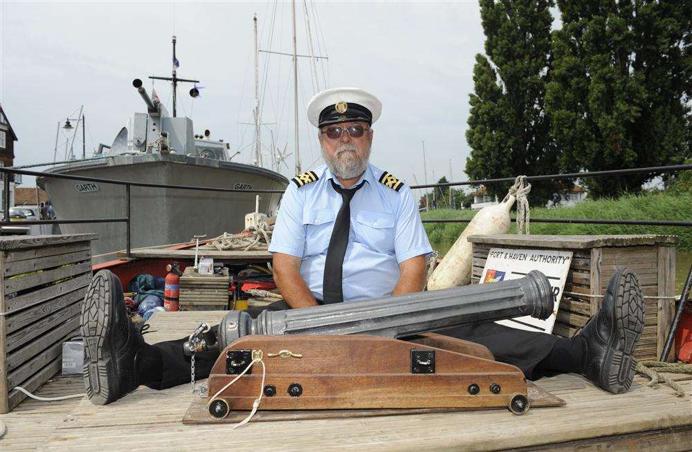 Colin Carr who fired a cannon in Sandwich to salute the new royal baby