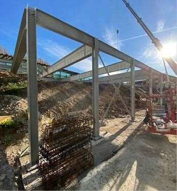 Construction is under-way for the new ward. Picture: Dartford and Gravesham NHS Trust