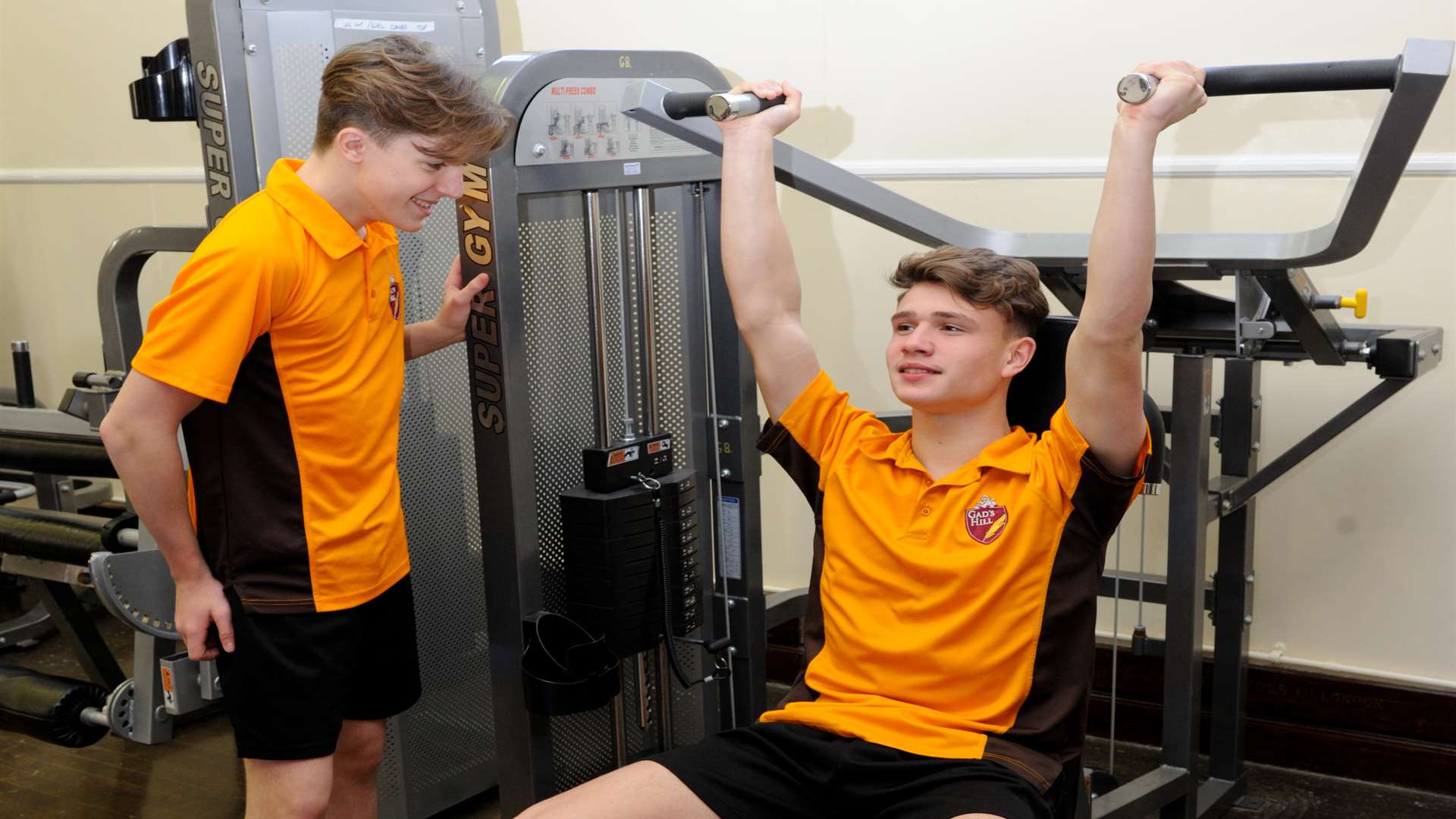 Elliot Fisher & Henry Arnold, both 16, at Ray's Gym