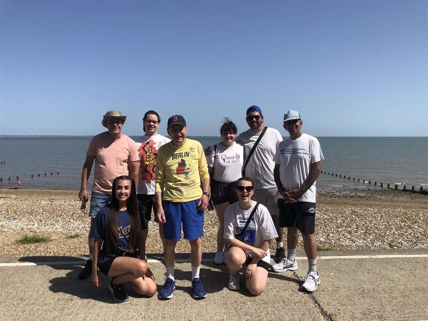 Cyril Trice completed a 10km challenge on his birthday with his Sittingbourne family