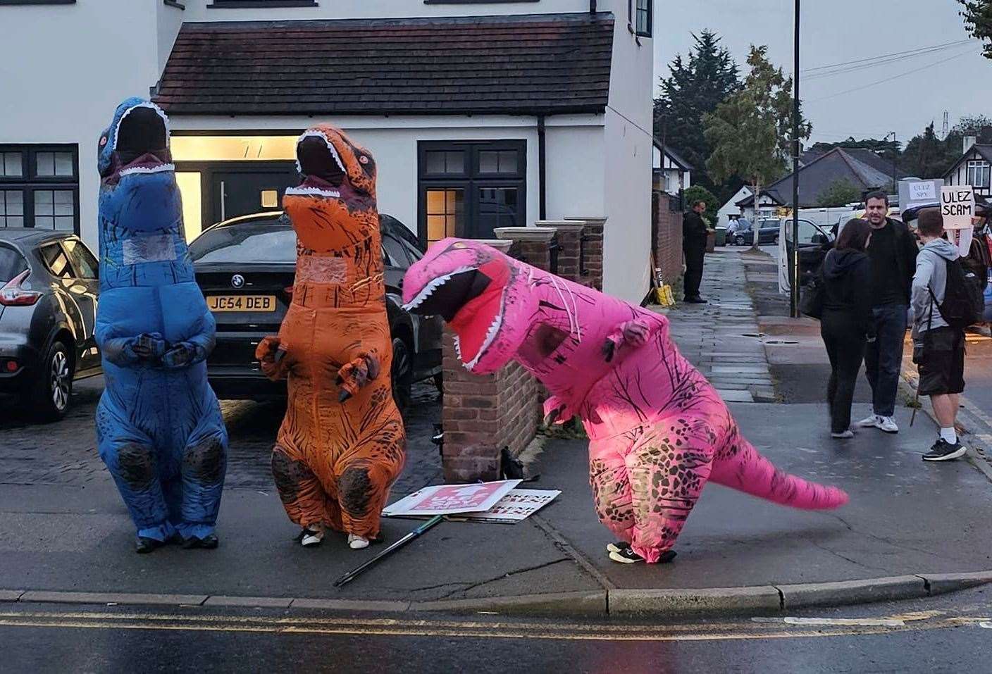 The group on the streets last week. Picture: Paul Sullivan